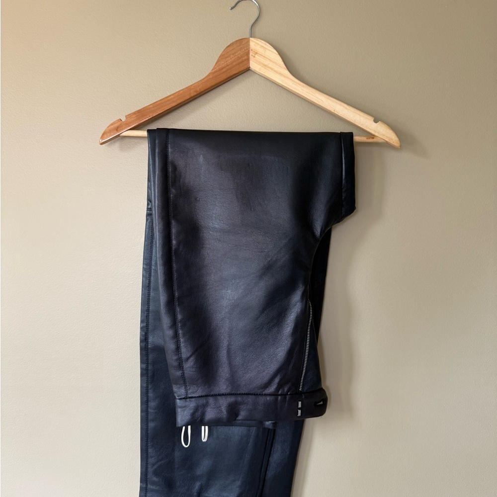 Wilfred Black Leather Trousers